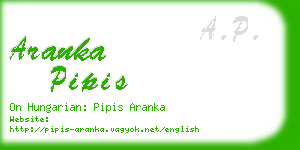 aranka pipis business card